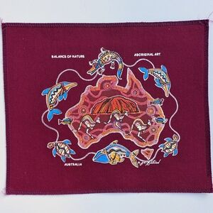 Aboriginal Canvas Art, "Balance Of Nature" JW Eastwood, Australian Fabric Patch